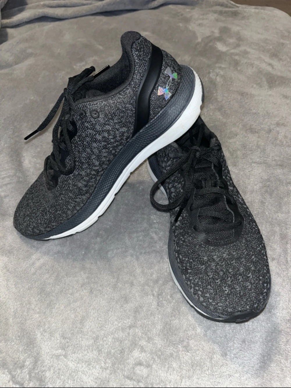 Under Armour Women's Black Knit Running Sneakers